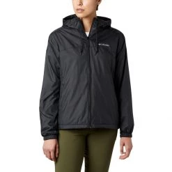 Women's Columbia Flash Forward Windbreaker Rain Jacket Black