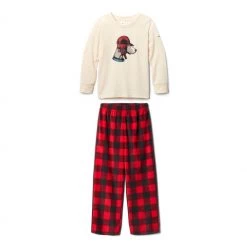 Kids' Columbia Buffalo Plaid Pajama Set Black White Plaid
