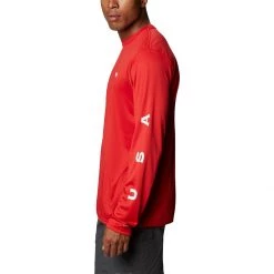 Men's Columbia Terminal Tackle PFG Destination Long Sleeve T-Shirt Vivid Blue/texas Flag -Columbia popular shop unnamed file 1129