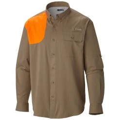 Men's Columbia Blood And Guts Shooting Long Sleeve Shirt Flax