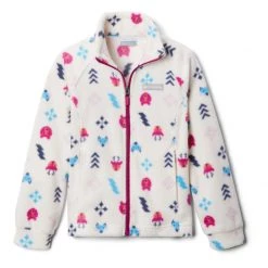 Columbia Toddler Girls' Benton Springs II Printed Fleece Jacket Chalk