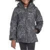 Girls' Columbia Bugaboo II Fleece Interchange Printed Jacket Black Chevron Print