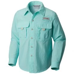 Boys' Columbia PFG Bahama Long Sleeve Shirt Cool Grey
