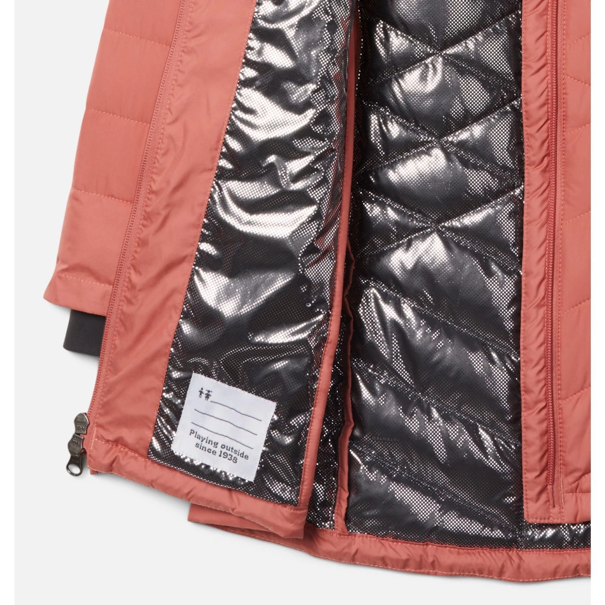 Girls' Columbia Heavenly Long Jacket Dark Coral 2 Girls' Columbia Heavenly Long Jacket Dark Coral - Image 2