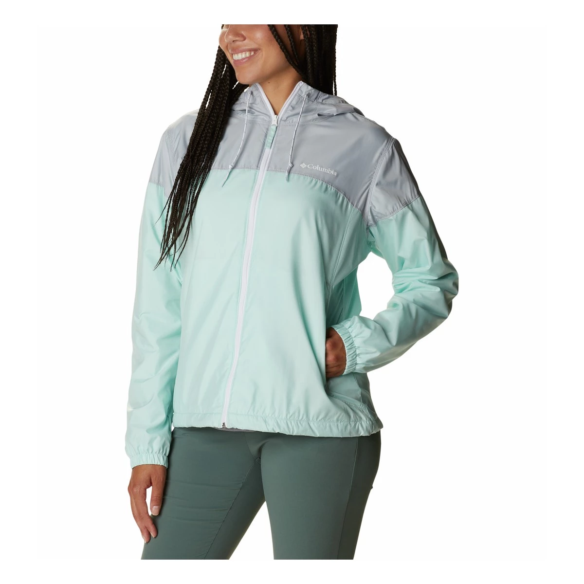 Women's Columbia Flash Forward Lined Windbreaker Icy Grey Heather 1 Women's Columbia Flash Forward Lined Windbreaker Icy Grey Heather