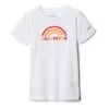 Girls' Columbia Mission Lake Short Sleeve T-Shirt White Brand Rainbow