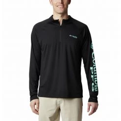 Men's Columbia PFG Terminal Tackle 1/4 Zip Black