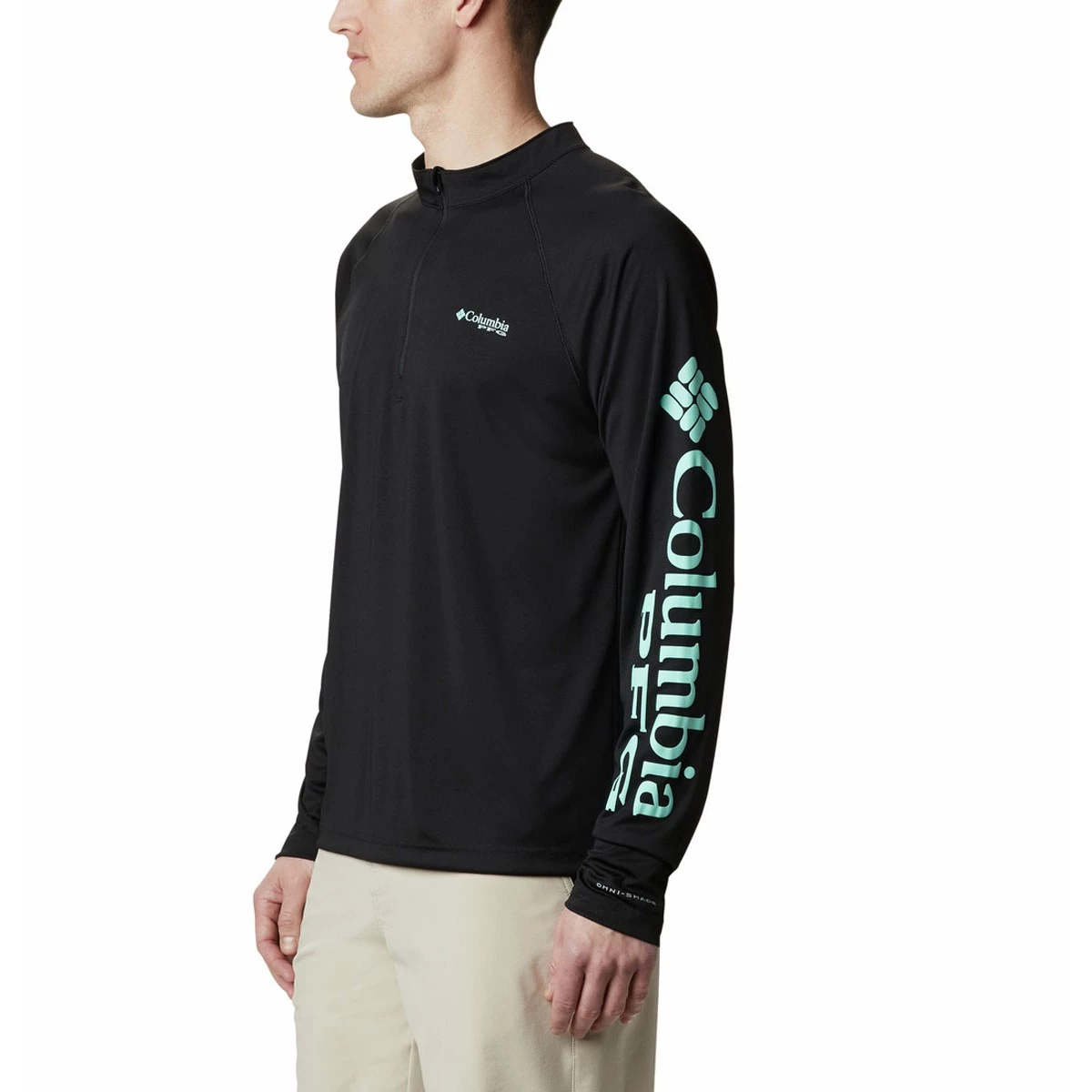 Men's Columbia PFG Terminal Tackle 1/4 Zip Black 2 Men's Columbia PFG Terminal Tackle 1/4 Zip Black - Image 2
