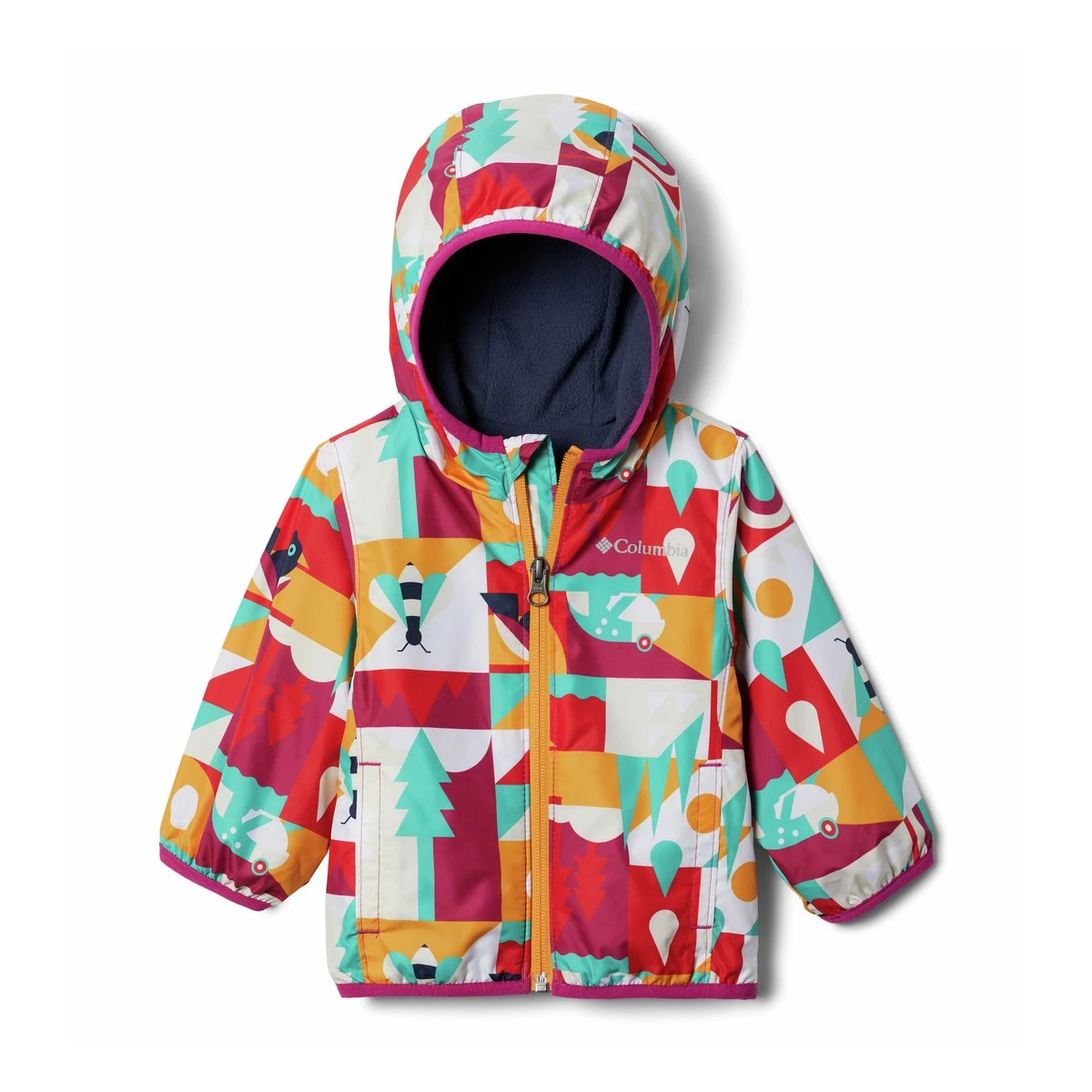 Columbia Baby Girls' Mini Pixel Grabber II Wind Jacket Fuchsia 1 Columbia Baby Girls' Mini Pixel Grabber II Wind Jacket Fuchsia