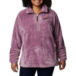 Women's Columbia Plus Fireside 1/4 Zip Sherpa Winter Mauve -Columbia popular shop unnamed file 1434