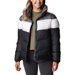 Women's Columbia Puffect Color Blocked Jacket Stone Green, Mineral Pink, -Columbia popular shop unnamed file 1460