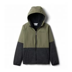 Boys' Columbia OutShield Dry Fleece Full Zip Jacket Stone Green, Black Heather