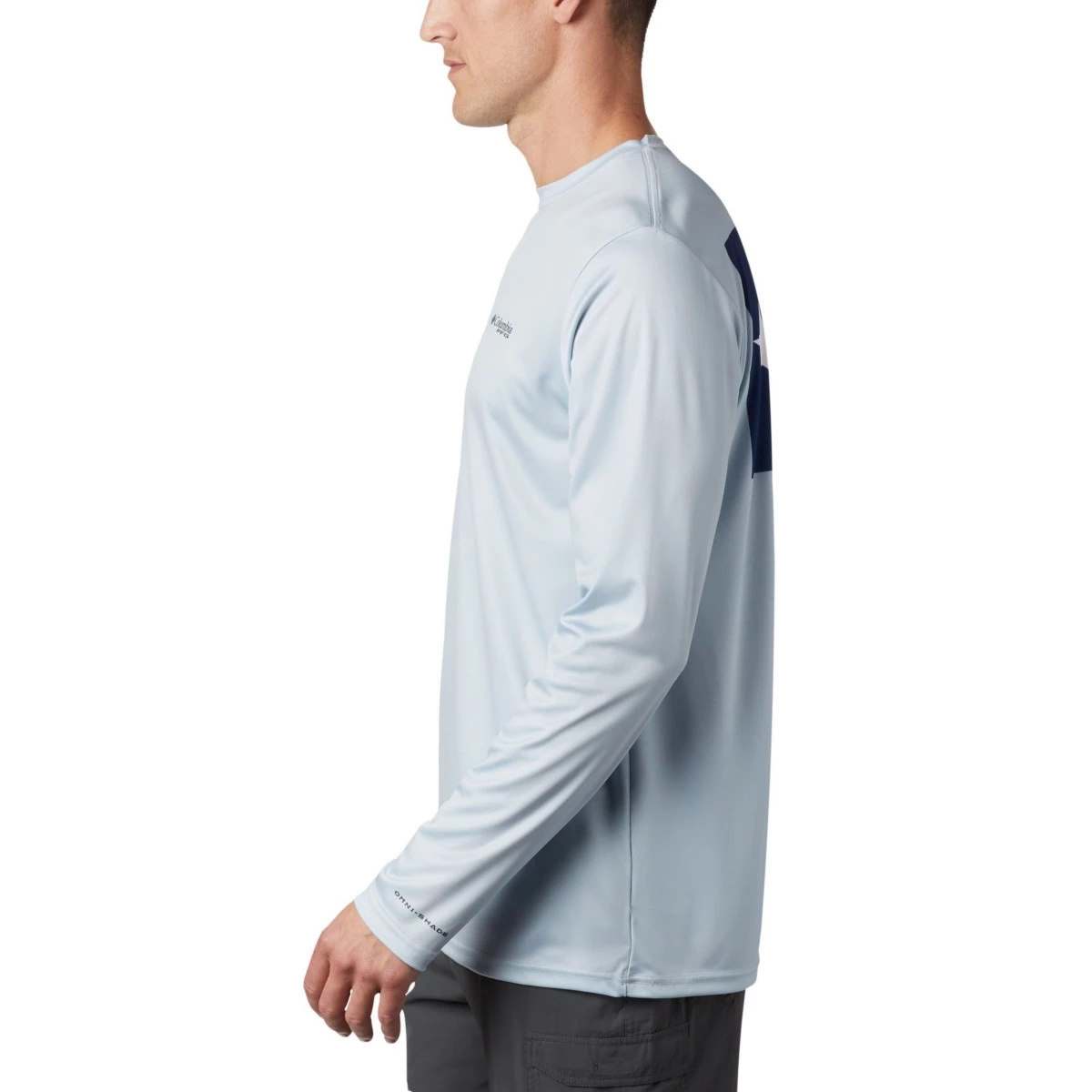 Men's Columbia PFG Terminal Tackle Fish Flag Long Sleeve Shirt Cool Grey/texas Fish 9 Men's Columbia PFG Terminal Tackle Fish Flag Long Sleeve Shirt Cool Grey/texas Fish - Image 9