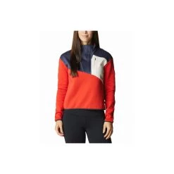 Women's Columbia Lodge Hybrid 1/4 Zip Orange Chalk