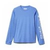 Columbia Boys' PFG Terminal Tackle Heather Long Sleeve Blue Macaw Heather