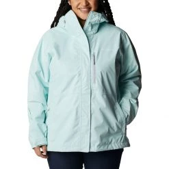 Women's Columbia Plus Hikebound Rain Jacket Icy Morn -Columbia popular shop unnamed file 1789