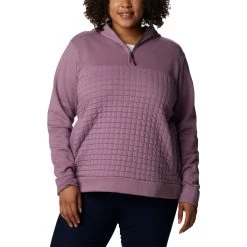 Women's Columbia Plus Sunday Summit 1/4 Zip Winter Mauve