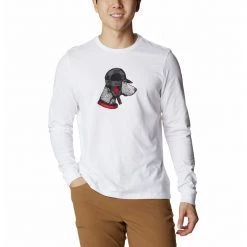 Men's Columbia Apres Lifestyle Graphic Long Sleeve T-Shirt White/capped Hound Graphic