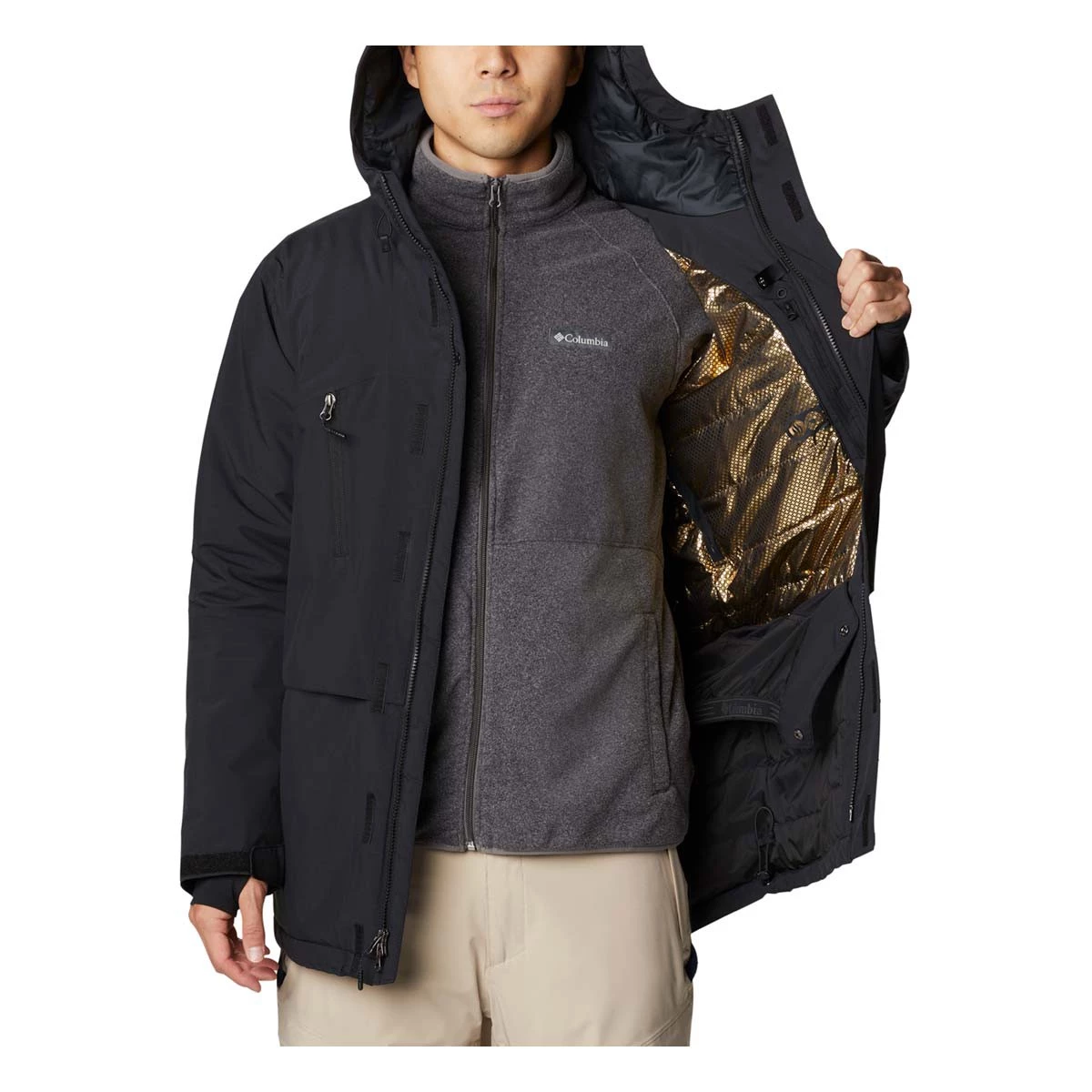 Men's Columbia Aerial Ascender Omni-Heat Infinity Insulated Softshell Jacket Black 2 Men's Columbia Aerial Ascender Omni-Heat Infinity Insulated Softshell Jacket Black - Image 2