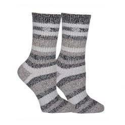 Women's Columbia Canyon Stripe 2 Pack Crew Socks Black