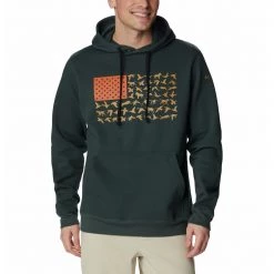 Men's Columbia PHG Game Flag II Hoodie Dark Forest