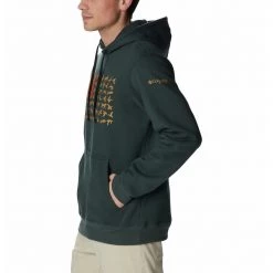 Men's Columbia PHG Game Flag II Hoodie Dark Forest -Columbia popular shop unnamed file 1928