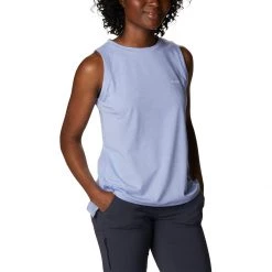 Women's Columbia Plus Sun Trek Tank Top Serenity Heather