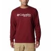 Men's Columbia PFG Stacked Logo Crew Sweatshirt Red Jasper