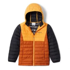 Boys' Columbia Powder Lite Hooded Jacket Warm Copper/mango/black -Columbia popular shop unnamed file 1934