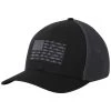 Adult Columbia PFG Fish Flag Mesh High Flexfit Hat Black/texas Fish