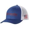 Adult Columbia PFG Mesh Flexfit Hat Red Hibiscus