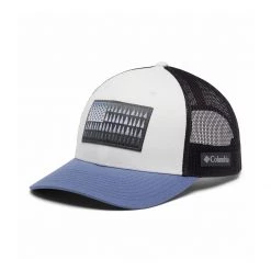 Adult Columbia Tree Flag Mesh Flexfit Hat White/bluestone