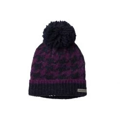 Women's Columbia Pine Street Beanie Plum Houndstooth