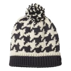 Girls' Columbia Fawn Hike Pom Beanie Chalk Houndstooth/shark