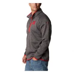Columbia Nebraska Cornhuskers Canyon 1/4 Zip Top Grey Heather -Columbia popular shop unnamed file 2286