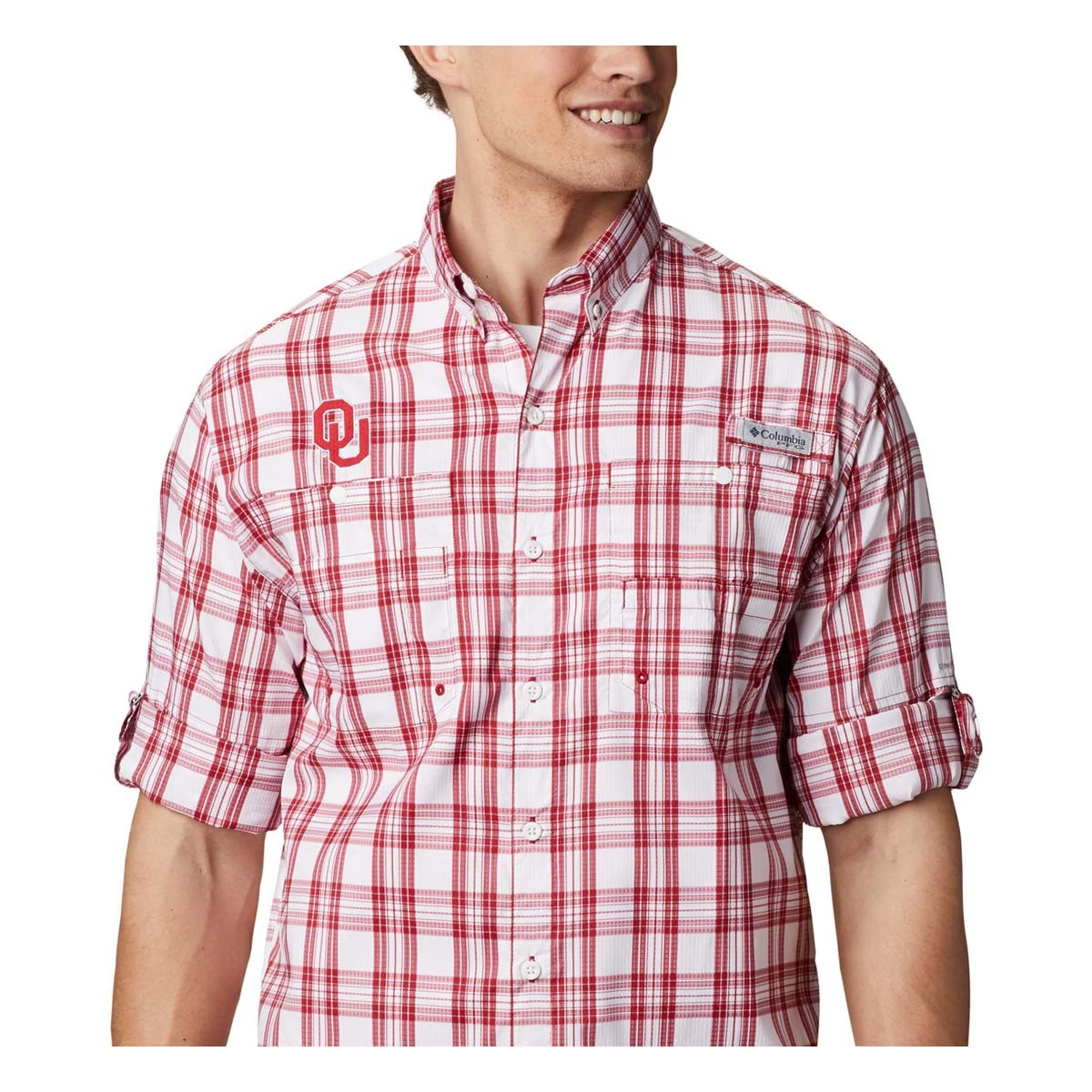 Columbia Oklahoma Sooners Super Tamiami Shirt Crimson 4 Columbia Oklahoma Sooners Super Tamiami Shirt Crimson - Image 4