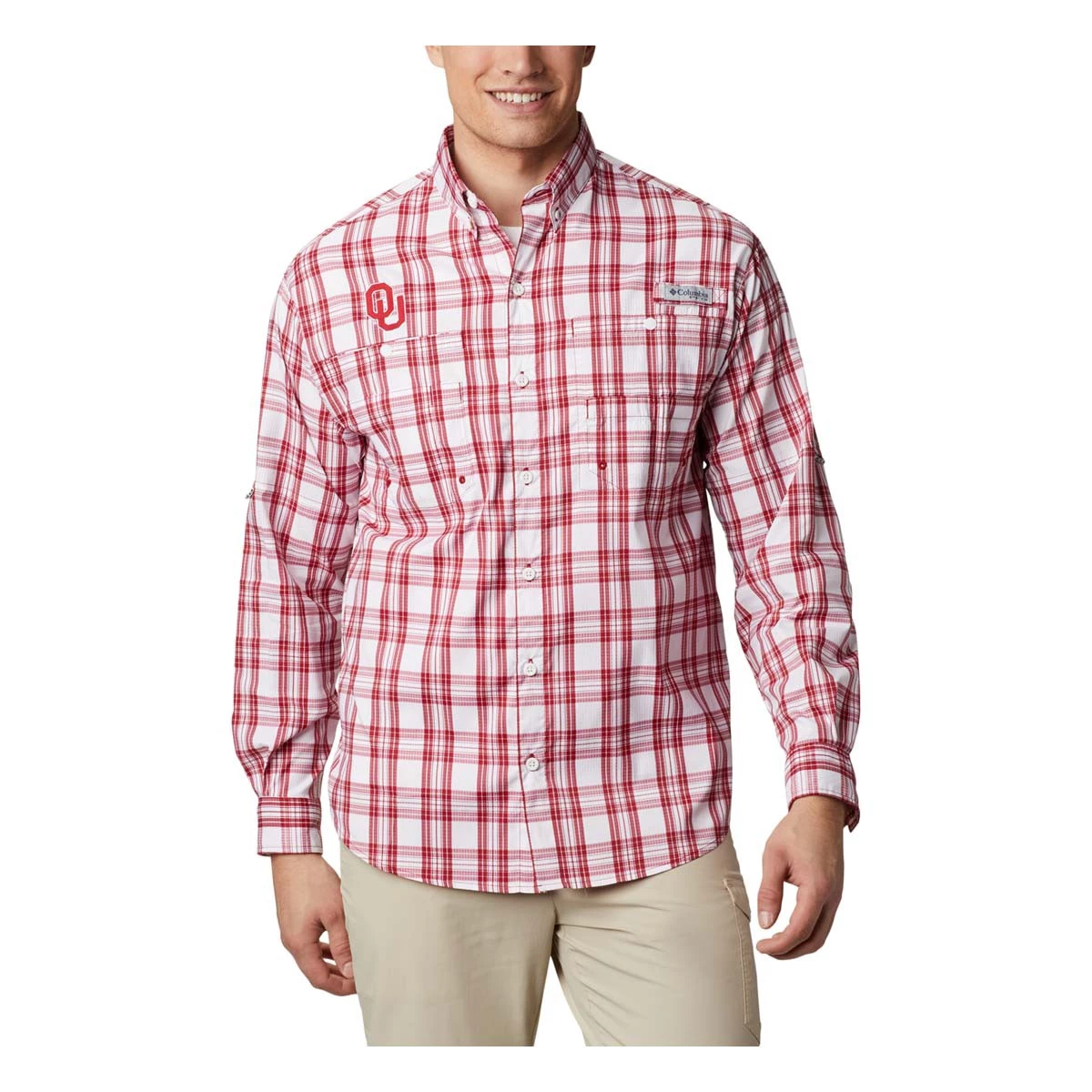 Columbia Oklahoma Sooners Super Tamiami Shirt Crimson 7 Columbia Oklahoma Sooners Super Tamiami Shirt Crimson - Image 7