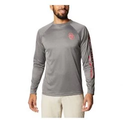 Columbia Oklahoma Sooners Hooded Terminal Tackle Long Sleeve Shirt Red -Columbia popular shop unnamed file 2331