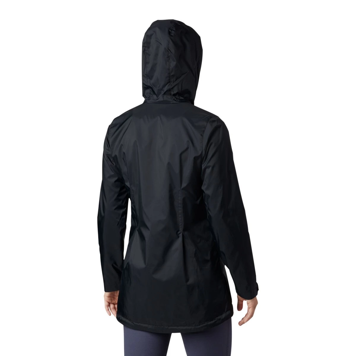 Women's Columbia Switchback Lined Long Rain Jacket Black 3 Women's Columbia Switchback Lined Long Rain Jacket Black - Image 3