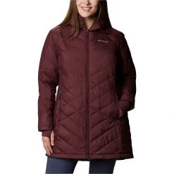 Women's Columbia Heavenly Long Hooded Jacket Malbec -Columbia popular shop unnamed file 245