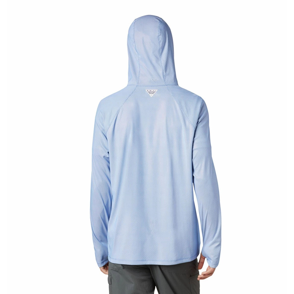 Men's Columbia PFG Terminal Deflector ZERO Hooded Long Sleeve Shirt Vivid Blue 3 Men's Columbia PFG Terminal Deflector ZERO Hooded Long Sleeve Shirt Vivid Blue - Image 3