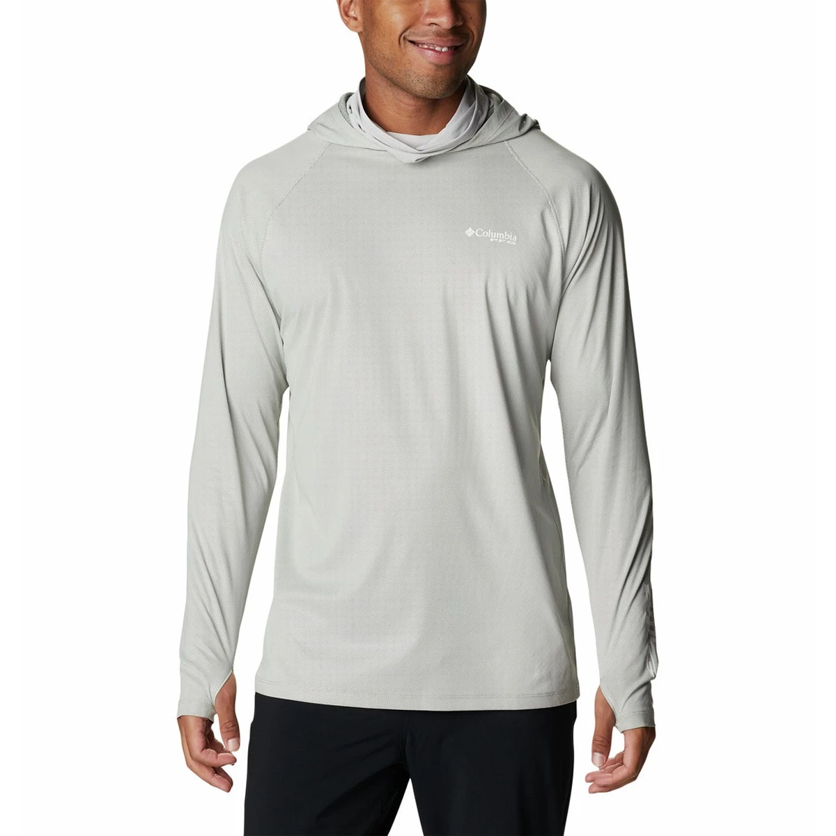 Men's Columbia PFG Terminal Deflector ZERO Hooded Long Sleeve Shirt Vivid Blue 6 Men's Columbia PFG Terminal Deflector ZERO Hooded Long Sleeve Shirt Vivid Blue - Image 6