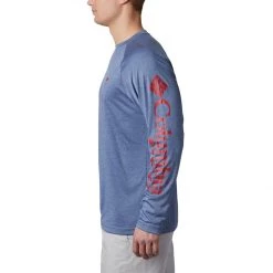 Men's Columbia PFG Terminal Tackle Heather Long Sleeve Shirt Atoll Heather -Columbia popular shop unnamed file 326