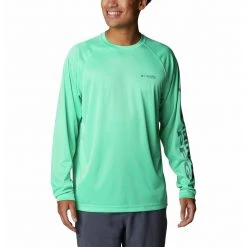 Men's Columbia PFG Terminal Tackle Heather Long Sleeve Shirt Atoll Heather -Columbia popular shop unnamed file 328