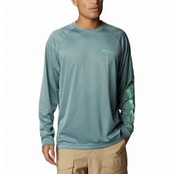 Men's Columbia PFG Terminal Tackle Heather Long Sleeve Shirt Atoll Heather -Columbia popular shop unnamed file 329