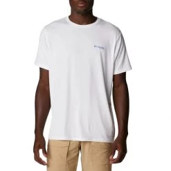 Men's Columbia PFG Fish Flag Tech T-Shirt City Grey/red Hibiscus -Columbia popular shop unnamed file 344