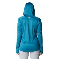 Women's Columbia PFG Tidal Tee™ Hoodie Deep Marine Lime -Columbia popular shop unnamed file 456