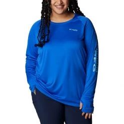 Women's Columbia PFG Tidal Tee™ Hoodie Deep Marine Lime -Columbia popular shop unnamed file 457