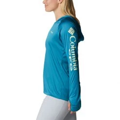 Women's Columbia PFG Tidal Tee™ Hoodie Deep Marine Lime -Columbia popular shop unnamed file 458