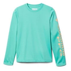 Boys' Columbia PFG Terminal Tackle Long Sleeve Fishing Shirt Turquoise